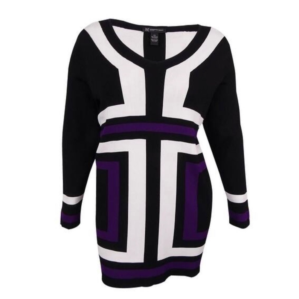 INC Color Block Sweater Dress/Tunic